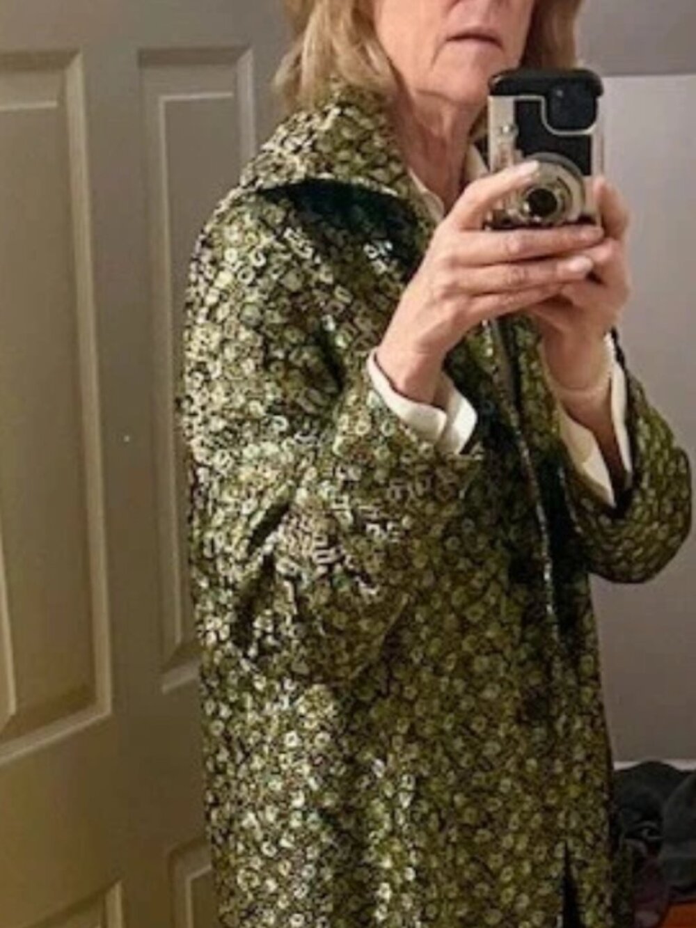 DRIES VAN NOTEN 65% Silk & 45% Poly SHAWL COLLAR COAT
